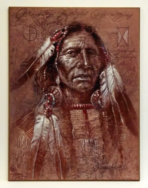 Obraz Indianin 61x81 cm