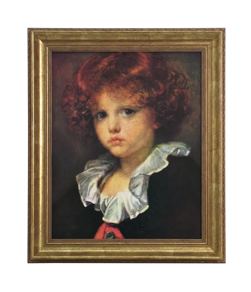 Obraz J.B. Greuze, Portret chłopca w ramie 40x50 cm