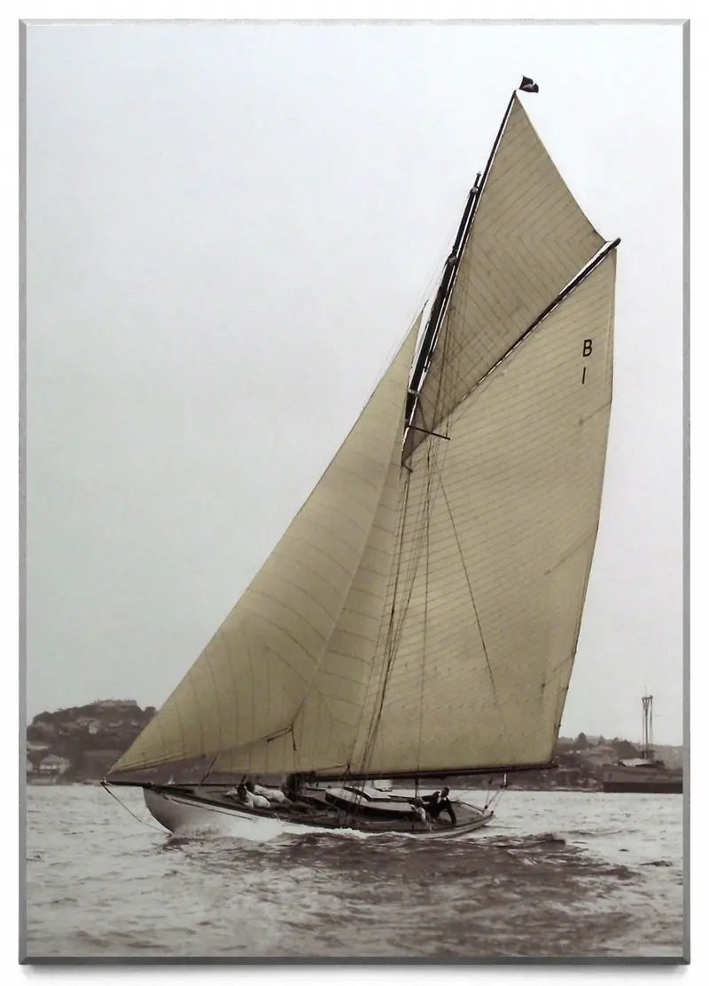 Obraz Jacht Vintage I na płycie 51x71 cm