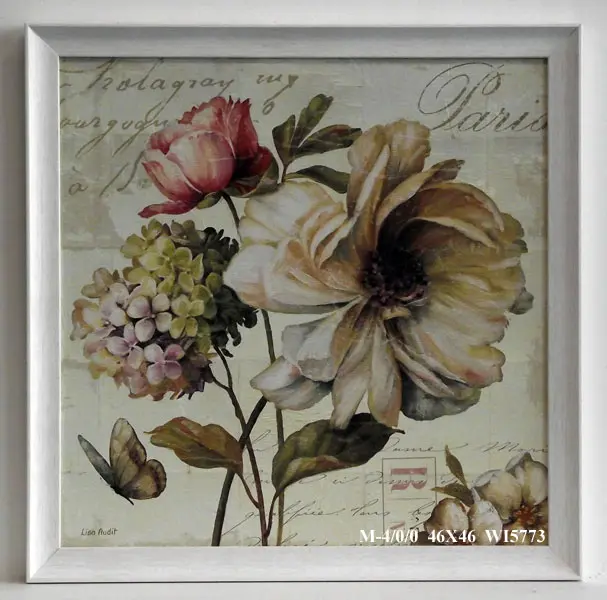 Obraz Jasne kwiaty na tle listu 46x46 cm