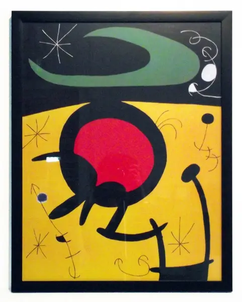 Obraz Jean Miro - Latające Ptaki - repodukcja w ramie 50x65 cm