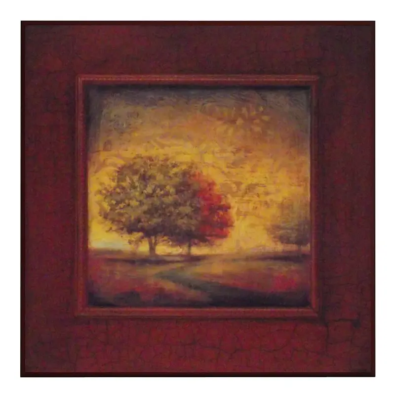 Obraz Jesienne drzewa przy drodze 51x51 cm