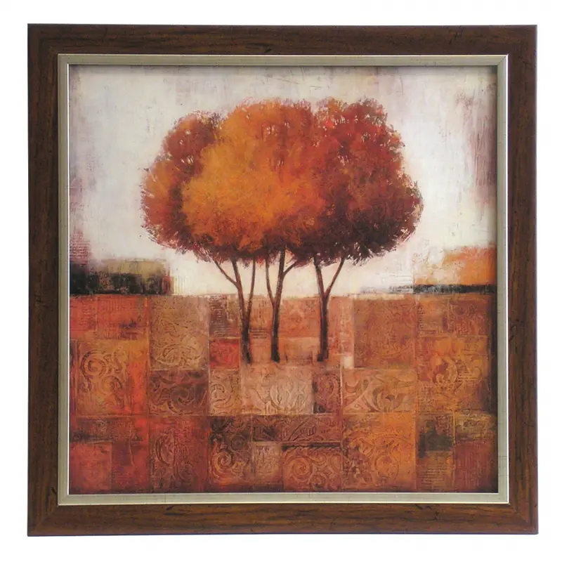 Obraz Jesienne drzewka w ramie 40x40 cm