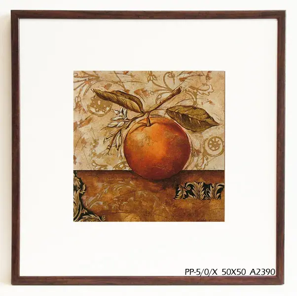 Obraz Jesienne jabłko z gałązką 50x50 cm
