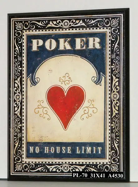 Obraz Karta kier, poker 31x41 cm