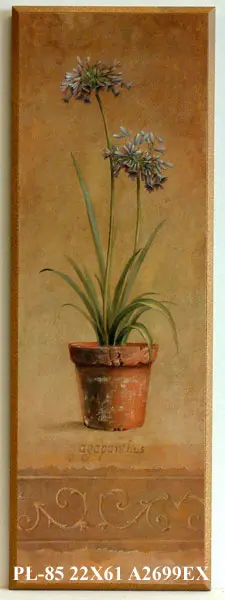 Obraz Klasyczna doniczka z kwiatami, agapant 22x61 cm