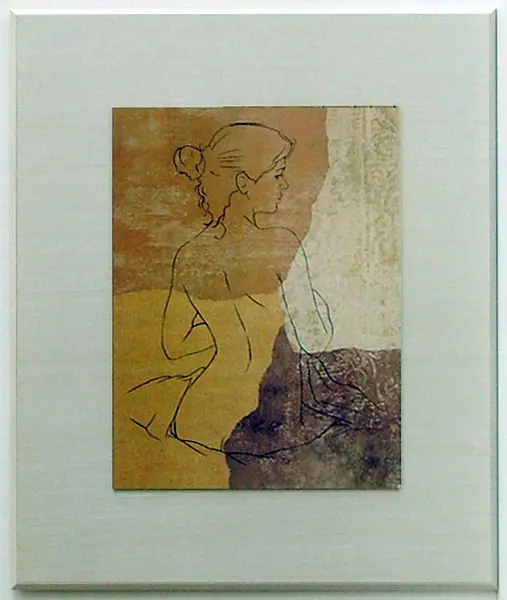 Obraz Kobieta siedząca tyłem, akt 51x61 cm