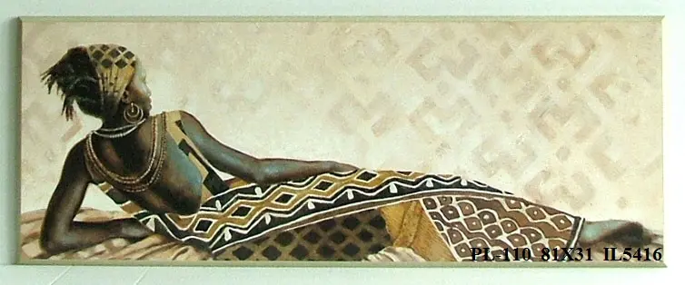 Obraz Kobieta w etnicznej sukni, leżąca 81x31 cm