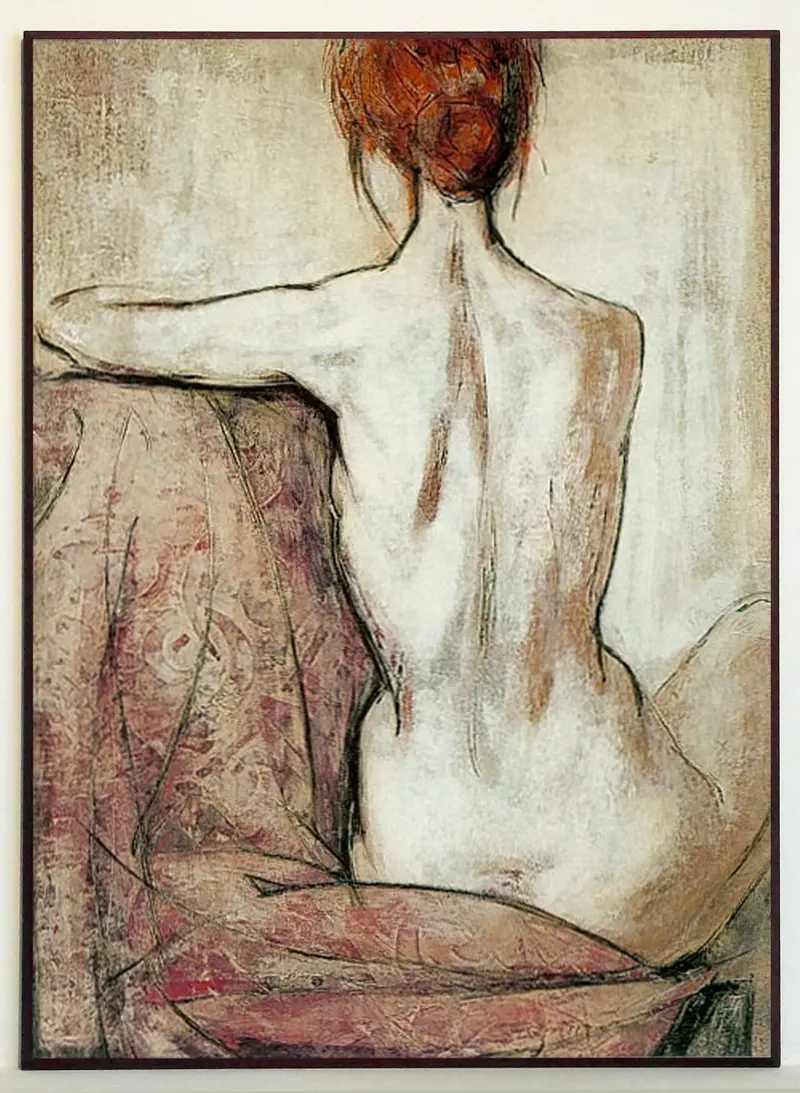 Obraz Kobieta w koku, akt na płycie 50x70 cm