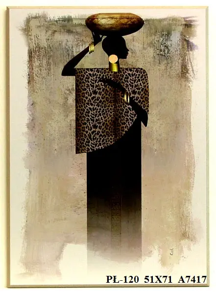 Obraz Kobiety świata, Afrykanka z naczyniem na głowie 51x71 cm