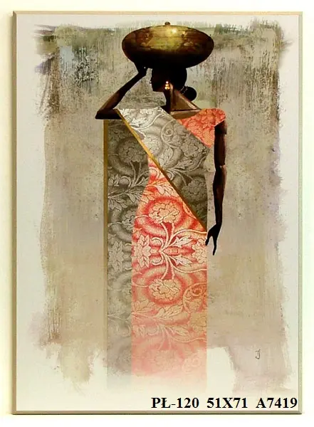 Obraz Kobiety świata, Hinduska z naczyniem na głowie 51x71 cm