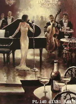 Obraz Kolacja przy fortepianie 61x81 cm