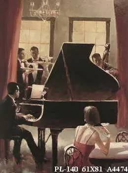 Obraz Kolacja przy fortepianie 61x81 cm