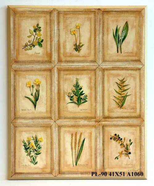 Obraz Kolekcja botanika 1 na płycie 41x51 cm
