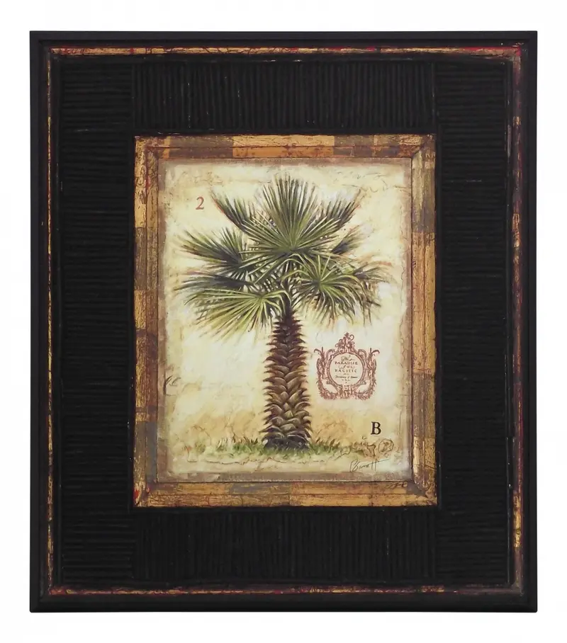 Obraz Kolekcja 'Palmy', Island Palm na płycie z pogrubieniem 36x41 cm