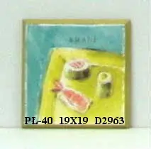 Obraz Kolorowa kuchnia, sushi 19x19 cm