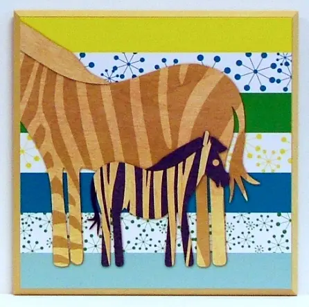 Obraz Kolorowe słonie 31x31 cm