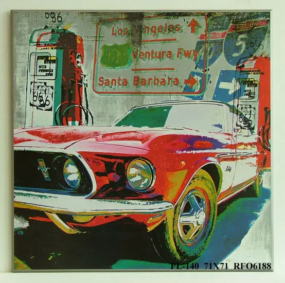 Obraz Kolorowy Ford Mustang 71x71 cm