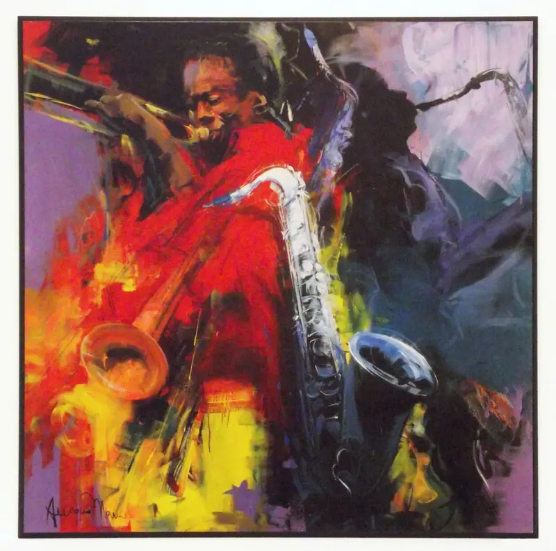 Obraz Kolorowy Jazz na płycie 70 x70 cm