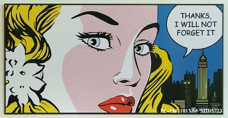 Obraz Komiks, dziewczyna na tle miasta 101x51 cm
