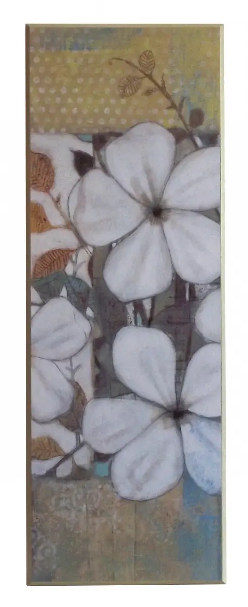 Obraz Kompozycja z białymi kwiatami 1 na płycie 34x96 cm