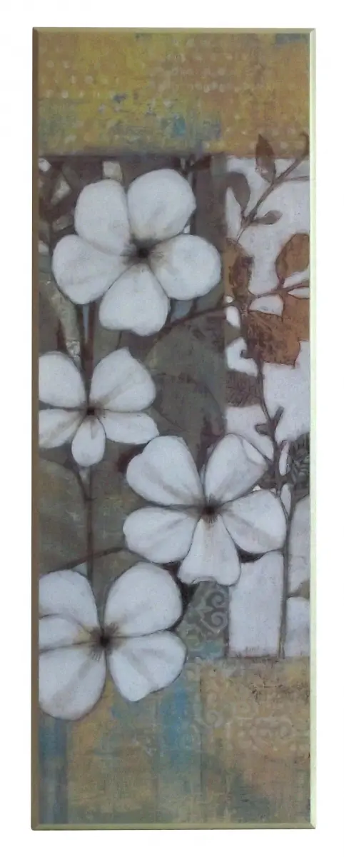 Obraz Kompozycja z białymi kwiatami 2 na płycie 34x96 cm