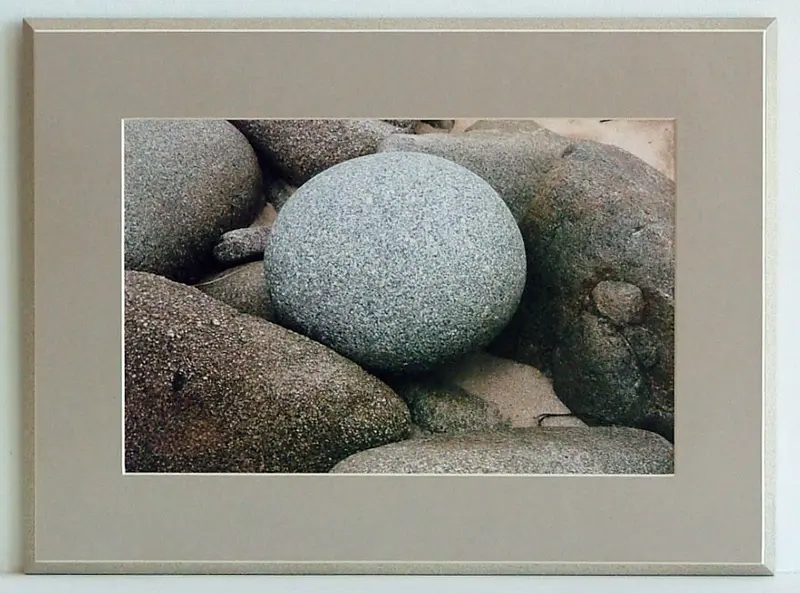Obraz Kompozycja z kamieni, fotografia z passe - partout 42x32 cm