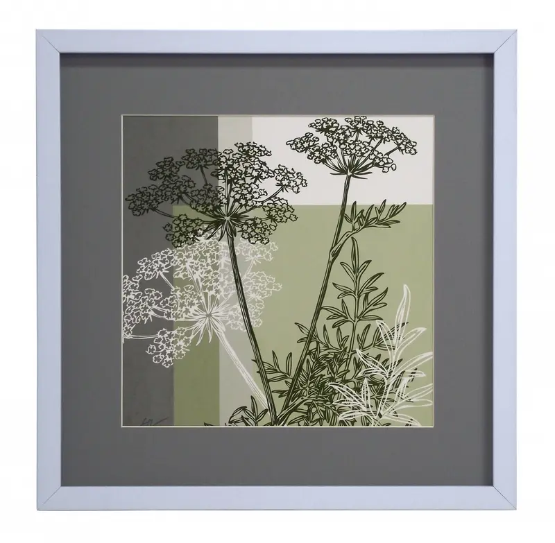 Obraz Kontur kwiatów kopru w ramie 40x40 cm
