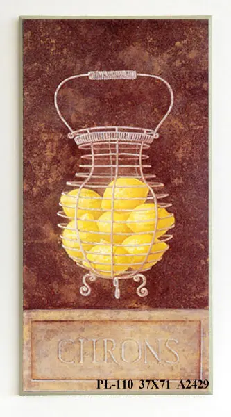 Obraz Koszyk z cytrynami 37x71 cm
