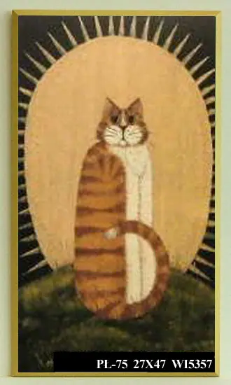 Obraz Kot na tle słońca 27x47 cm