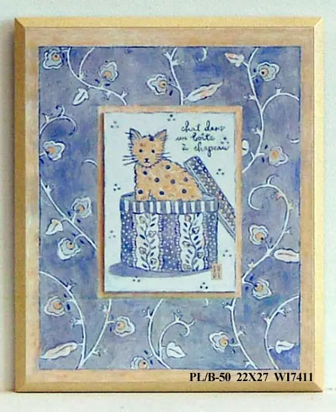 Obraz Kot w pudełku 22x27 cm