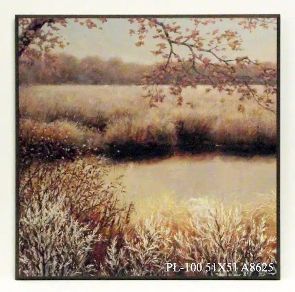 Obraz Krajobraz nad jeziorem w bieli 51x51 cm