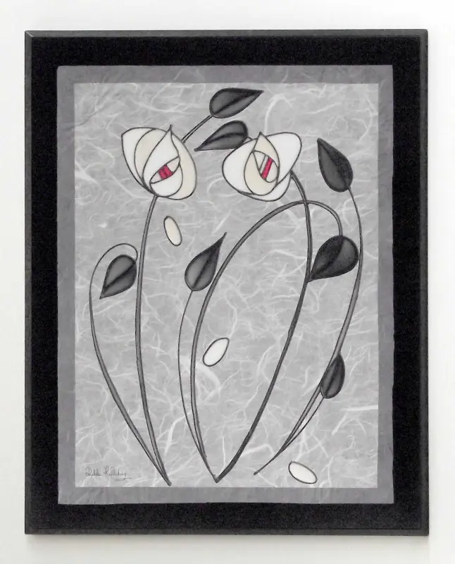 Obraz Kubistyczne pąki kwiatów 41x51 cm