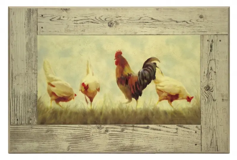 Obraz Kury 1 na płycie 61x41 cm