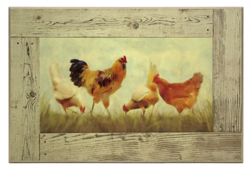 Obraz Kury 2 na płycie 61x41 cm