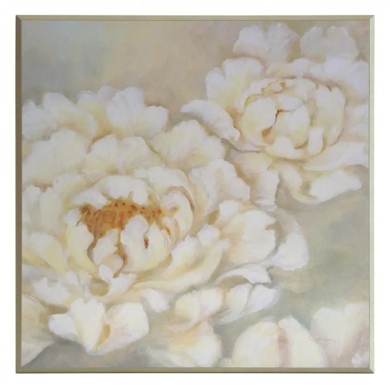 Obraz Kwiat białej peonii na płycie 51x51 cm
