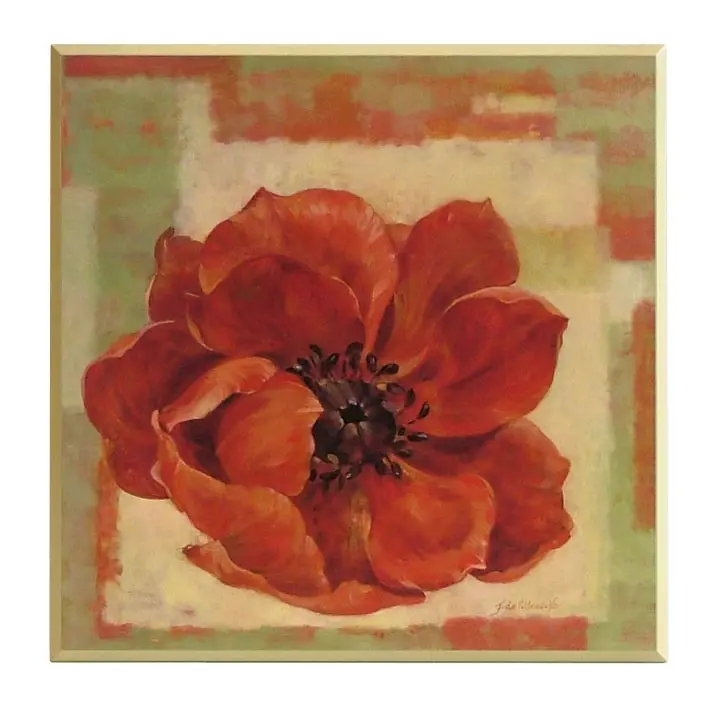 Obraz Kwiat maku na płycie 41x41 cm