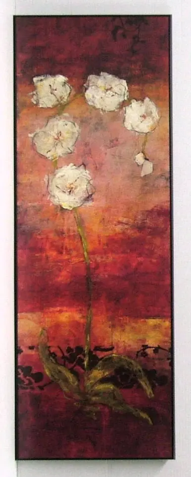 Obraz Kwiaty, biała orchidea I I 34x96 cm