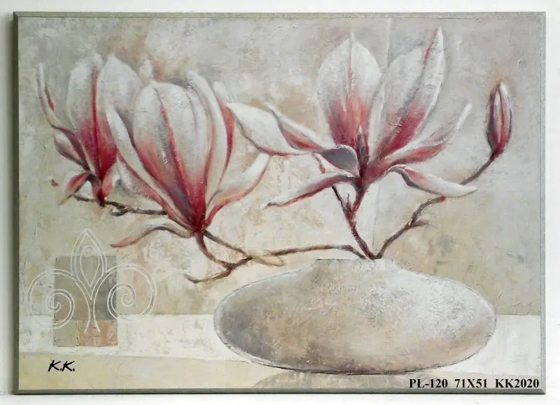 Obraz Kwiaty magnolii w kamieniu 71x51 cm