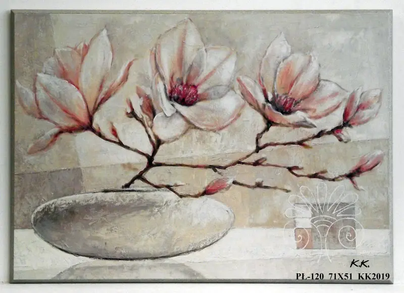 Obraz Kwiaty magnolii w kamieniu 71x51 cm