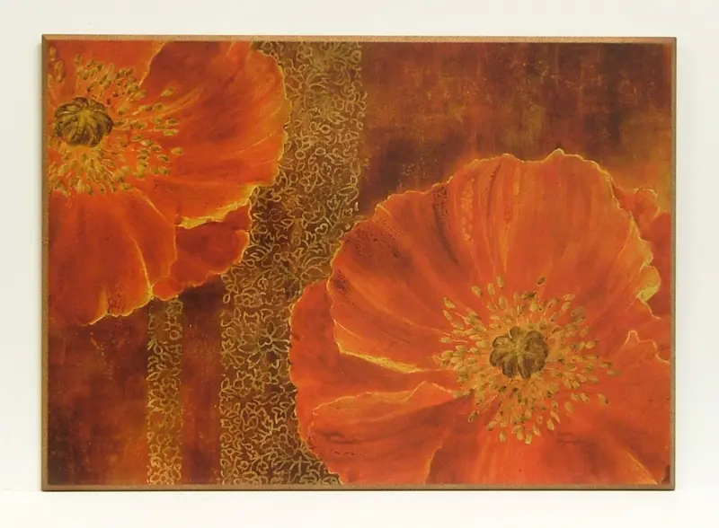Obraz Kwiaty maków na ornamentach 71x51 cm