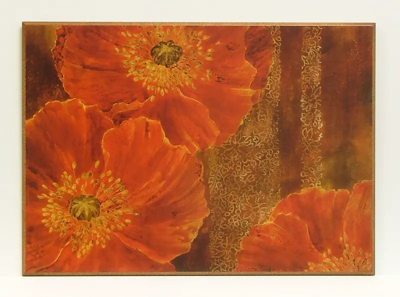 Obraz Kwiaty maków na ornamentach 71x51 cm