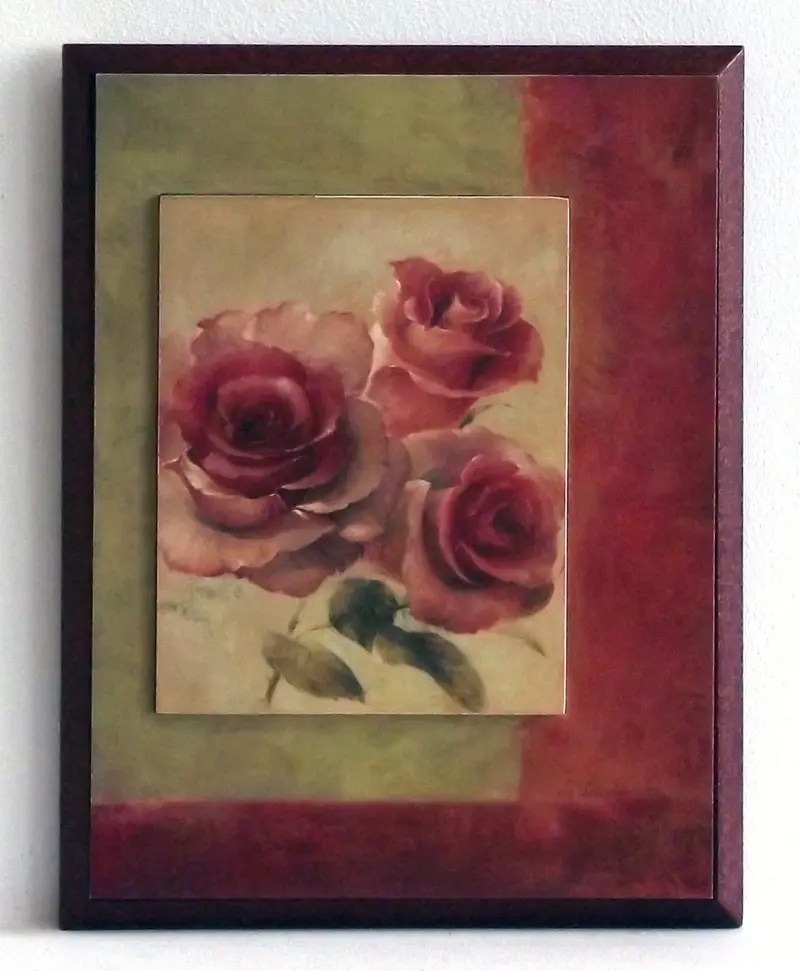 Obraz Kwiaty róży w niesymetrycznej kompozycji 17x22 cm