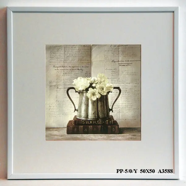Obraz Kwiaty w blaszanym wazonie 50x50 cm