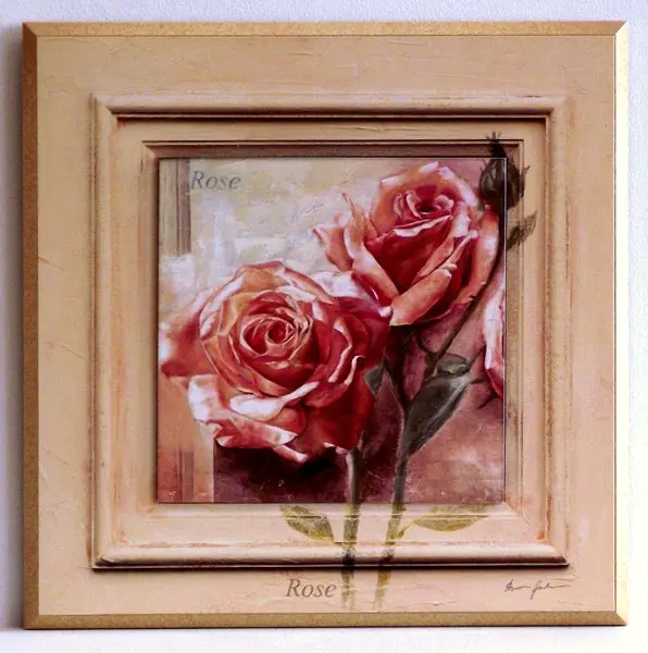 Obraz Kwiaty w jasnej oprawie 31x31 cm