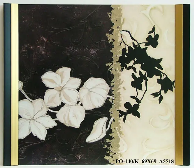 Obraz Kwiaty w pozytywie i negatywie 69x69 cm