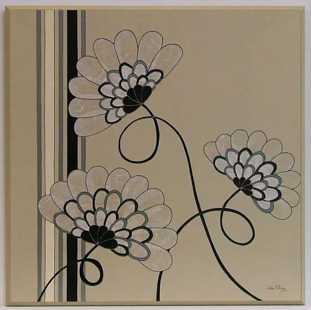 Obraz Kwiaty wachlarze 51x51 cm