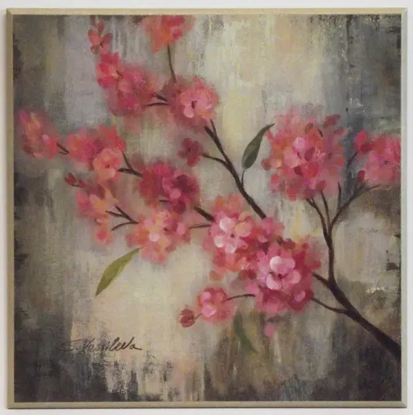 Obraz Kwitnąca gałązka na płycie 47x47 cm