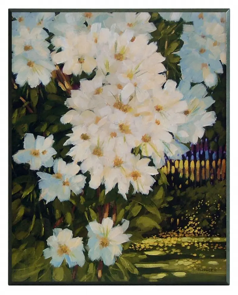 Obraz Kwitnący jaśminowiec na płycie 41x51 cm