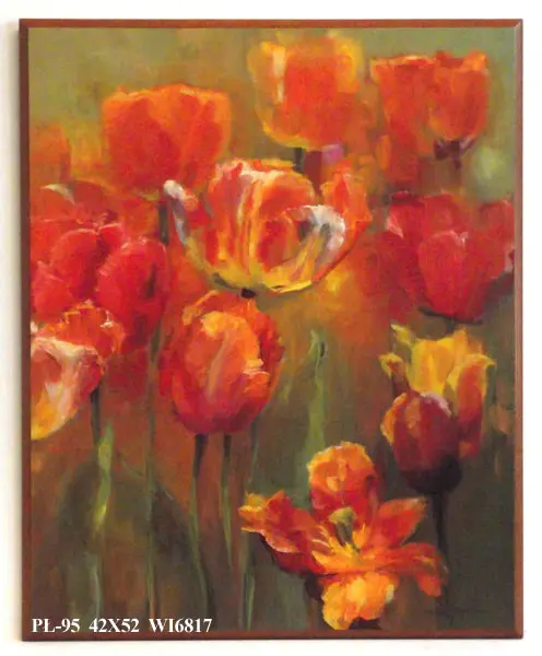 Obraz Łąka czerwonych tulipanów 42x52 cm